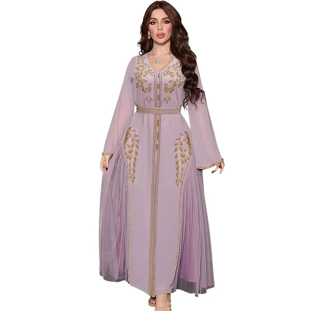 Alesyari Shop I Luxury Abaya Diamonds Muslim Elegant Women Dresses Caftan Moroccan Dubai Kaftan Gown Evening Party Eid Mubarak Jalabiya Vestidos