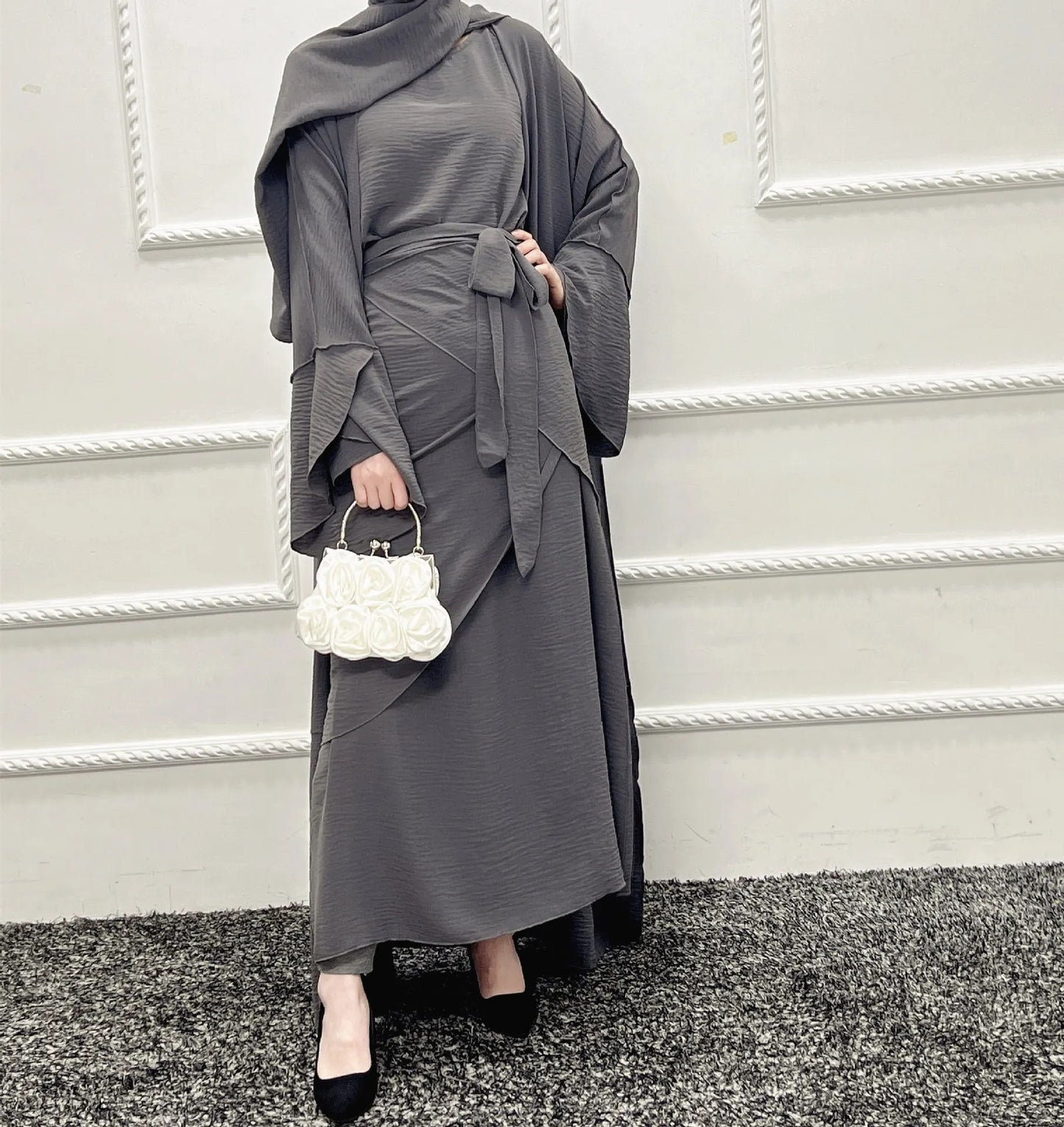 Alesyari Shop I Elegant 3-Piece Abaya Sets for Women with Hijab – A Blend of Modesty and Style from Dubai