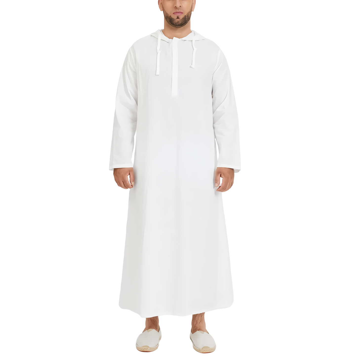 Alesyari Shop I Islamic Jubba Thobe Long Sleeve Robe Shirts Hoodies Saudi Arab Kaftan Long Jubba Thobe Hombre Muslim Men Abaya Clothing