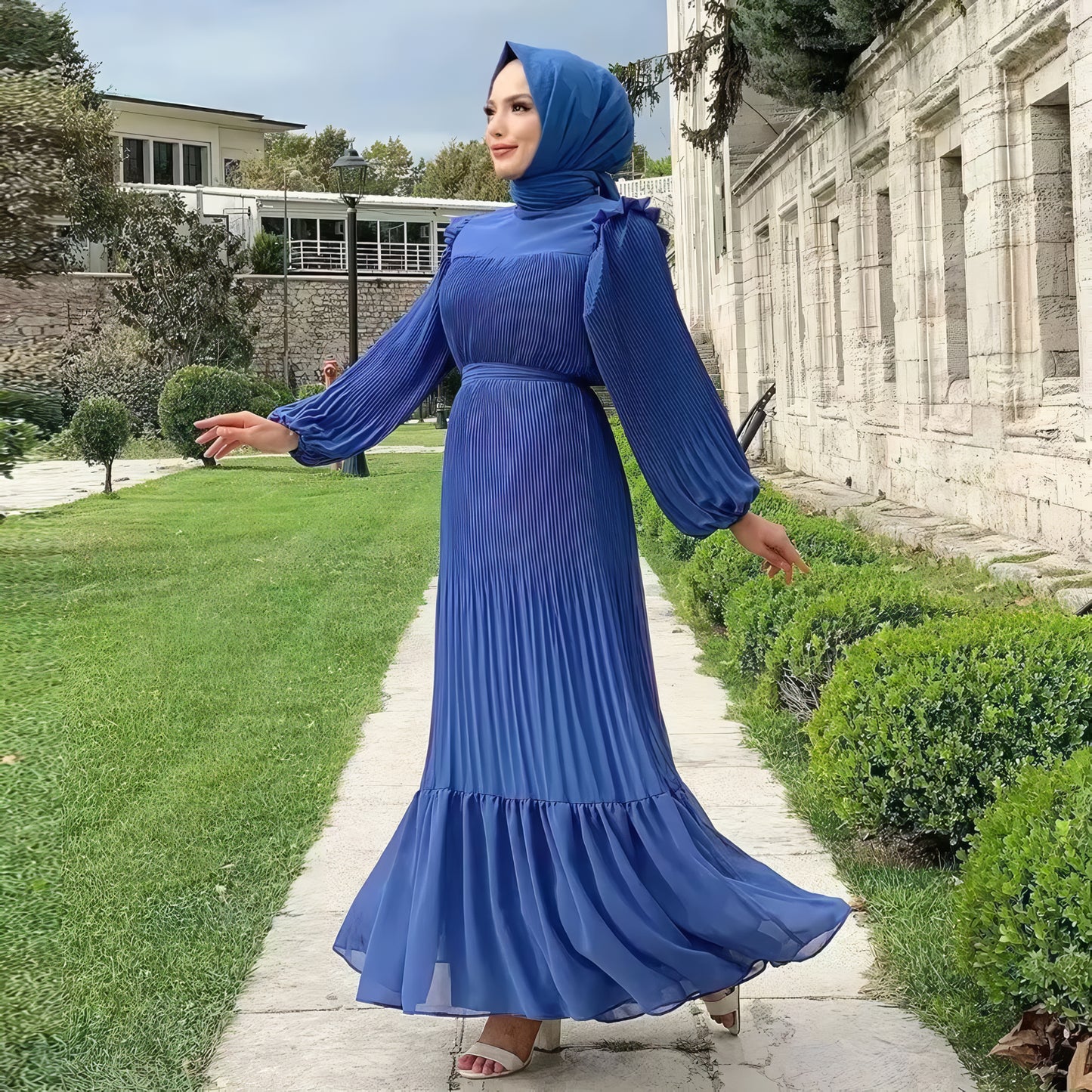 Alesyari Shop I New Simple Muslim Women's Dress - Turkish Pullover Fashion