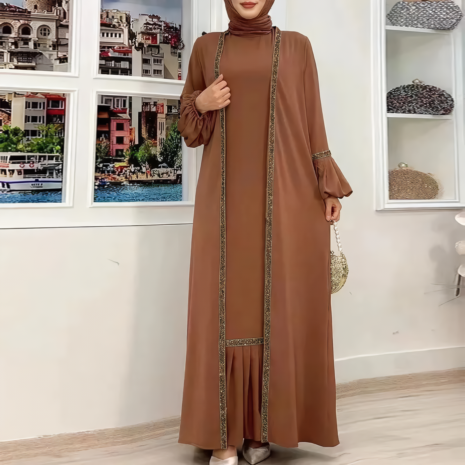 Alesyari Shop I Modest Islamic Dresses for Women: Elegant Eid Abaya from Dubai