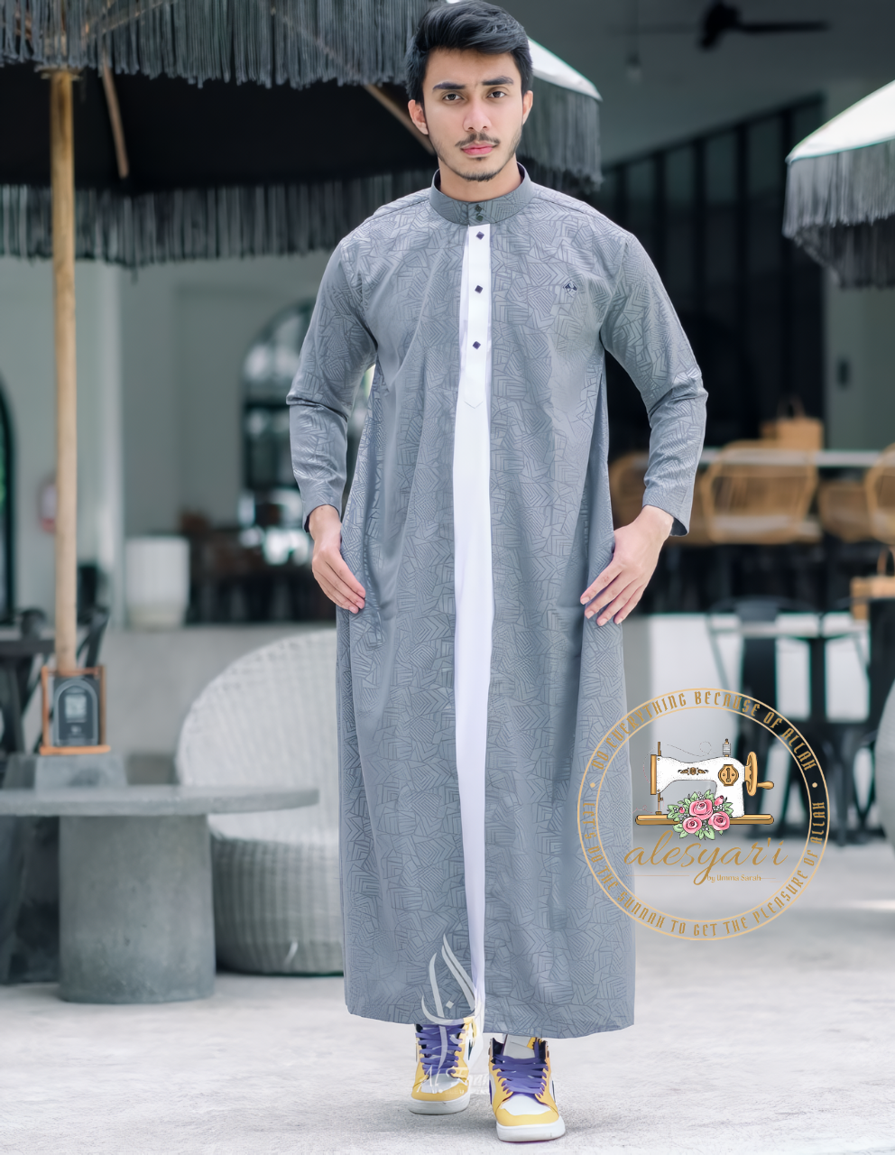 Men's Regular Jubba: Versatile 2-in-1 Outer Jubba Thobe