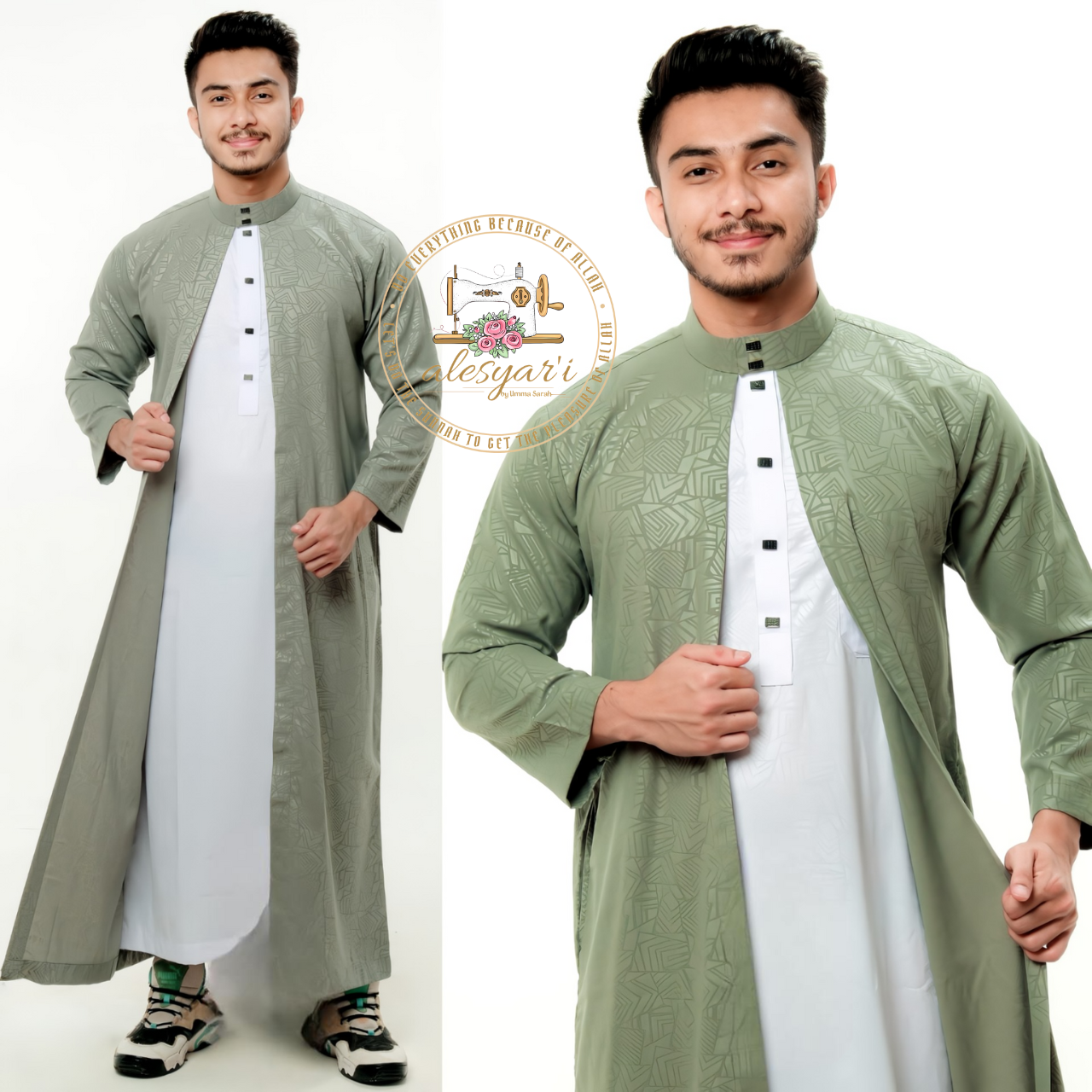 Men's Regular Jubba: Versatile 2-in-1 Outer Jubba Thobe