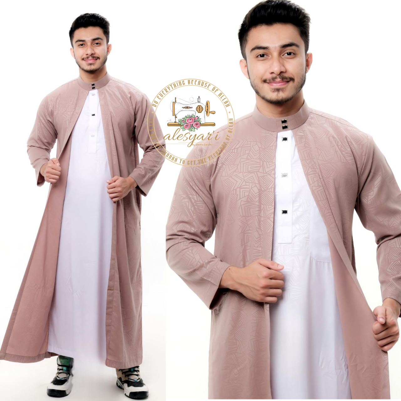 Men's Regular Jubba: Versatile 2-in-1 Outer Jubba Thobe