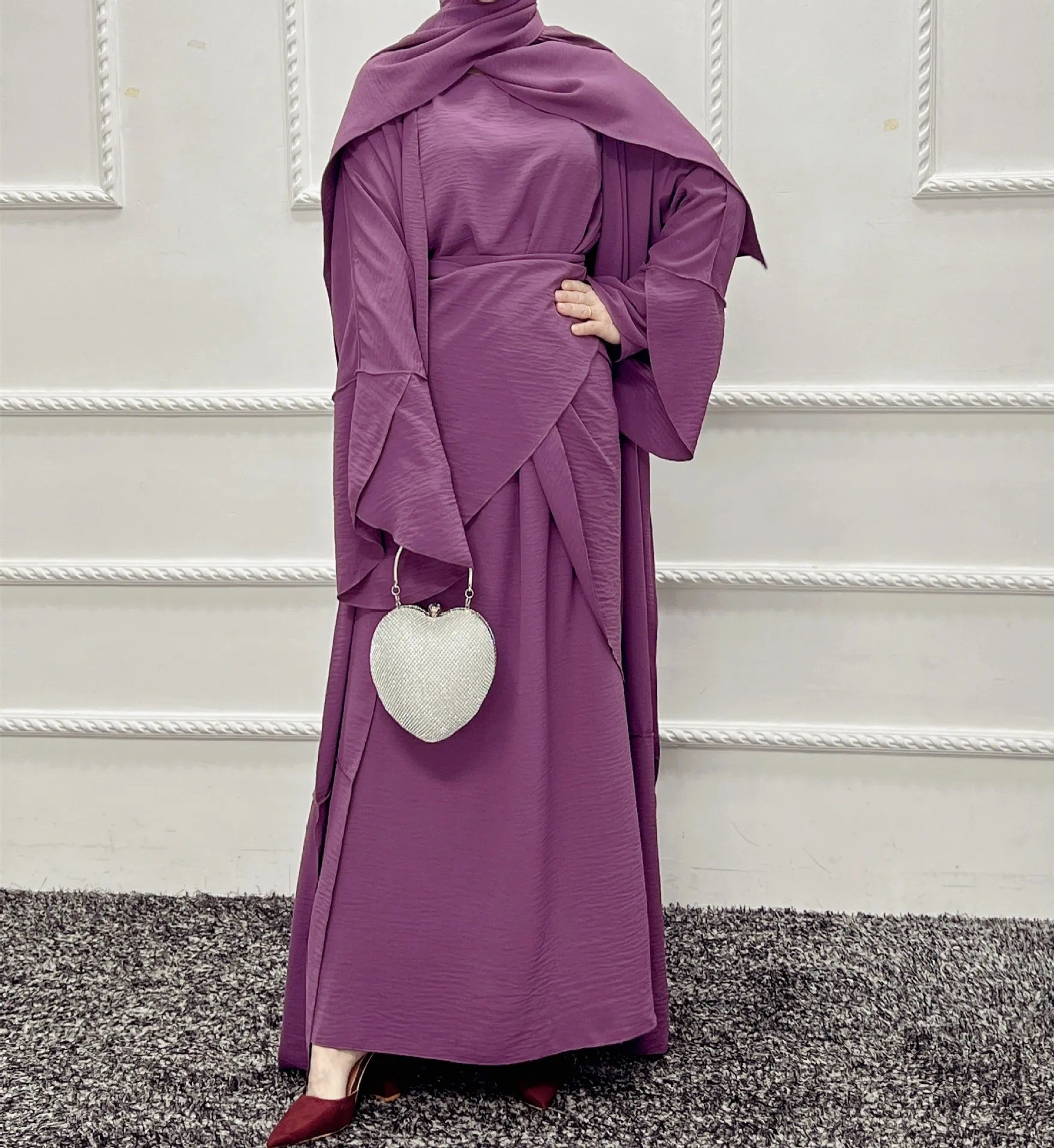 Alesyari Shop I Elegant 3-Piece Abaya Sets for Women with Hijab – A Blend of Modesty and Style from Dubai