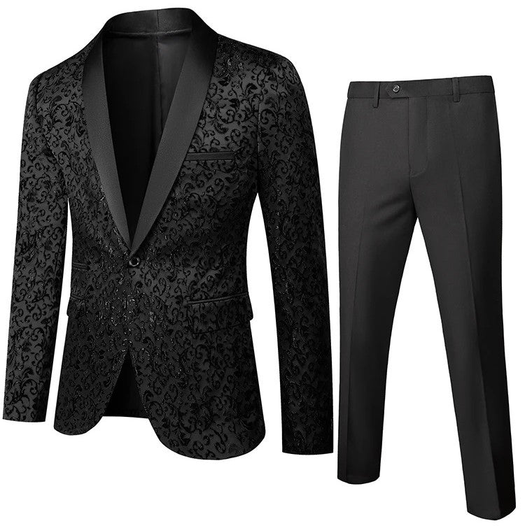 Coat Vest Pants 3 Piece Suit Set Luxury Groom Wedding Dress Party High End Waistcoat Slim Fit Lapel Blazer Jacket Men Trousers