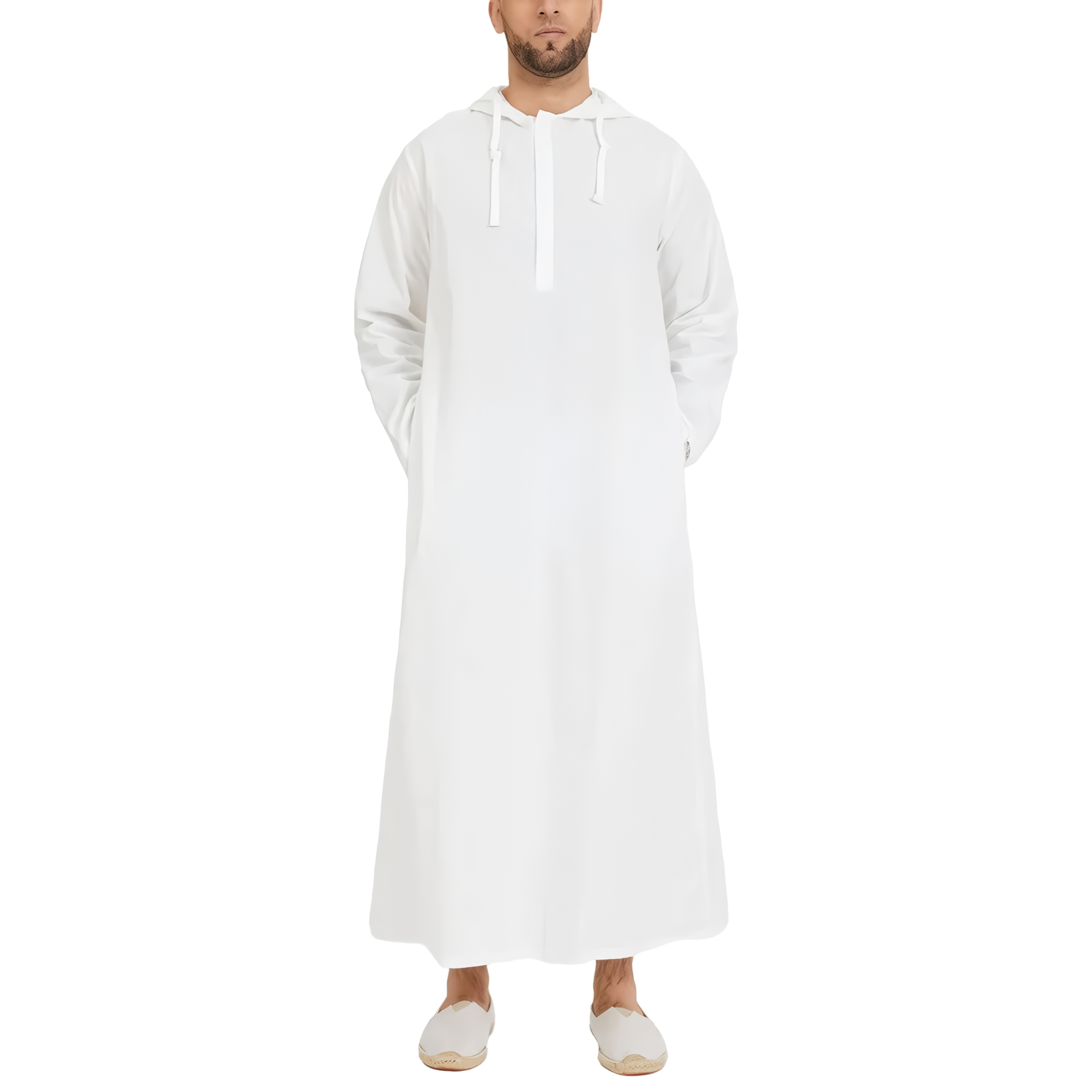 Alesyari Shop I Islamic Jubba Thobe Long Sleeve Robe Shirts Hoodies Saudi Arab Kaftan Long Jubba Thobe Hombre Muslim Men Abaya Clothing