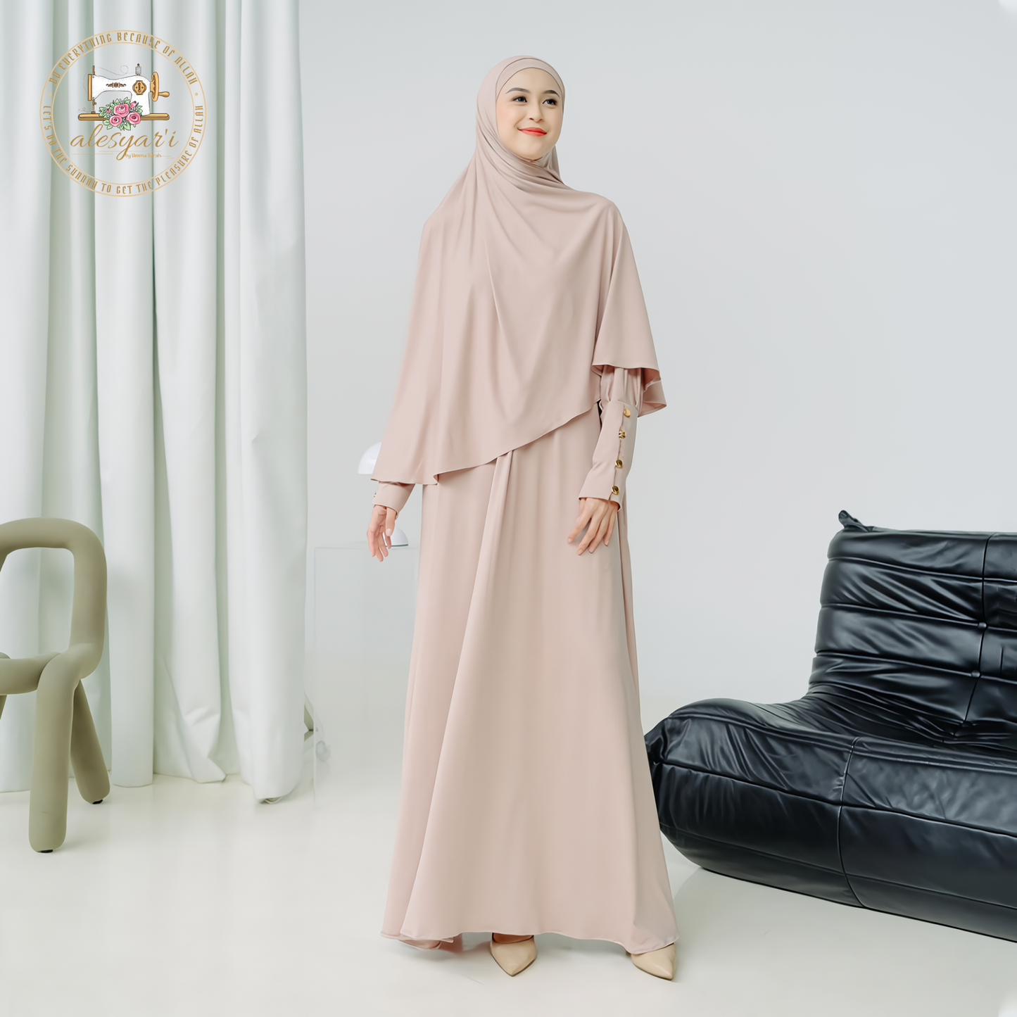 Alesyari Shop I 2024 Fashion Muslim Dress Dubai Full Length Soft Abaya Dubai Turkey Muslim Islam Robe With Pocket