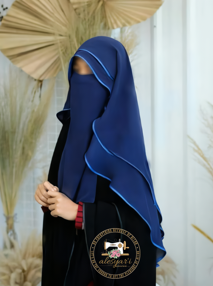 2 pcs Niqab Sahara 2 Layer Chiffon Silk / Aritachi Chiffon No.1 / Sakura Chiffon Exclusive Edition