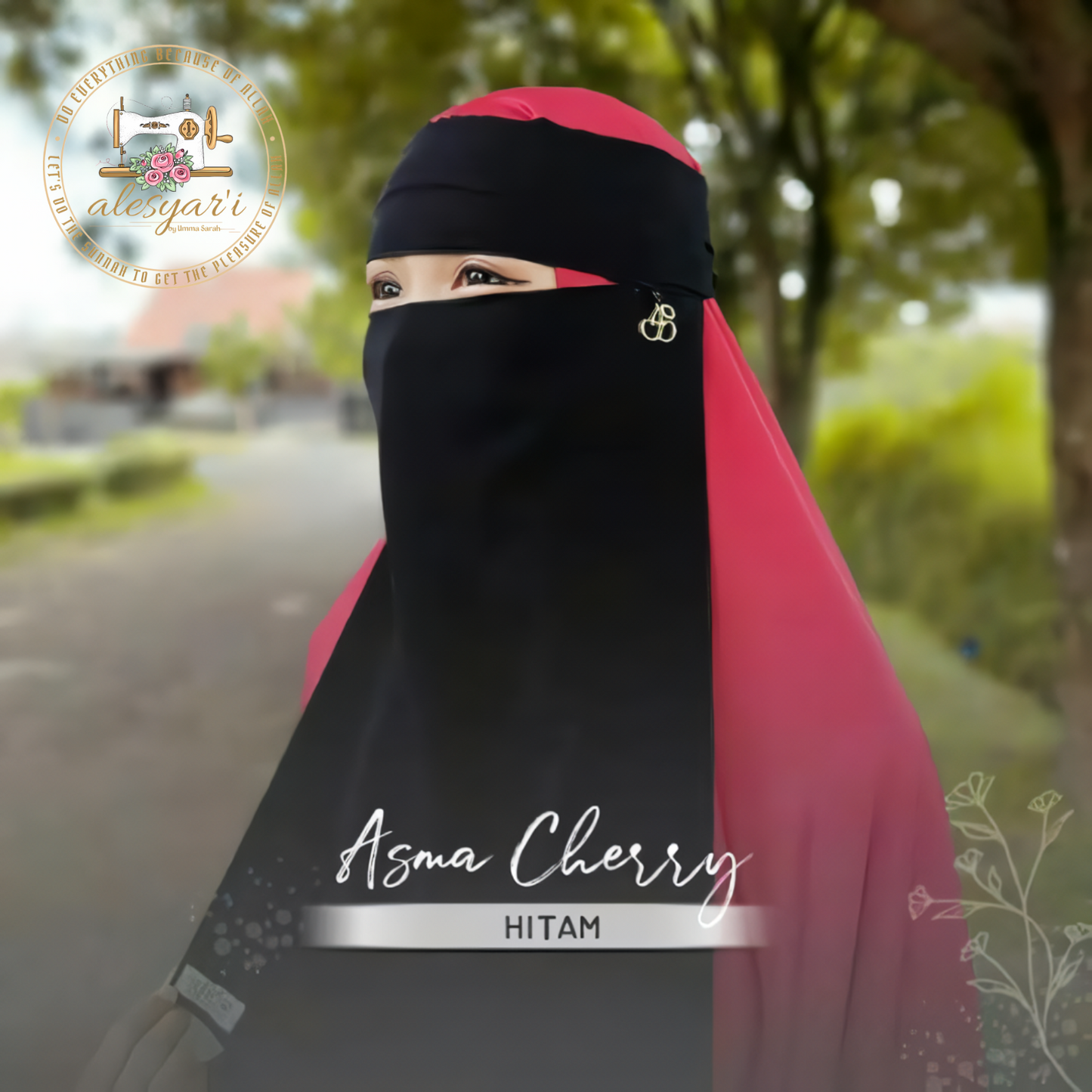 Alesyari Shop I 10 pcs Niqab Veil Charm / Simple & Beautiful Niqab for Women / 5 pcs Free 1 pcs Tasbih Digital /Chat Me for the Charms Selection / Wholesale