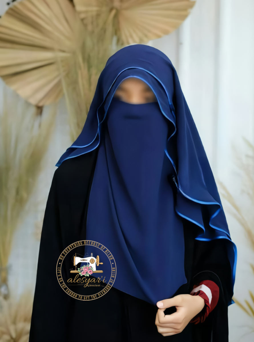 2 pcs Niqab Sahara 2 Layer Chiffon Silk / Aritachi Chiffon No.1 / Sakura Chiffon Exclusive Edition