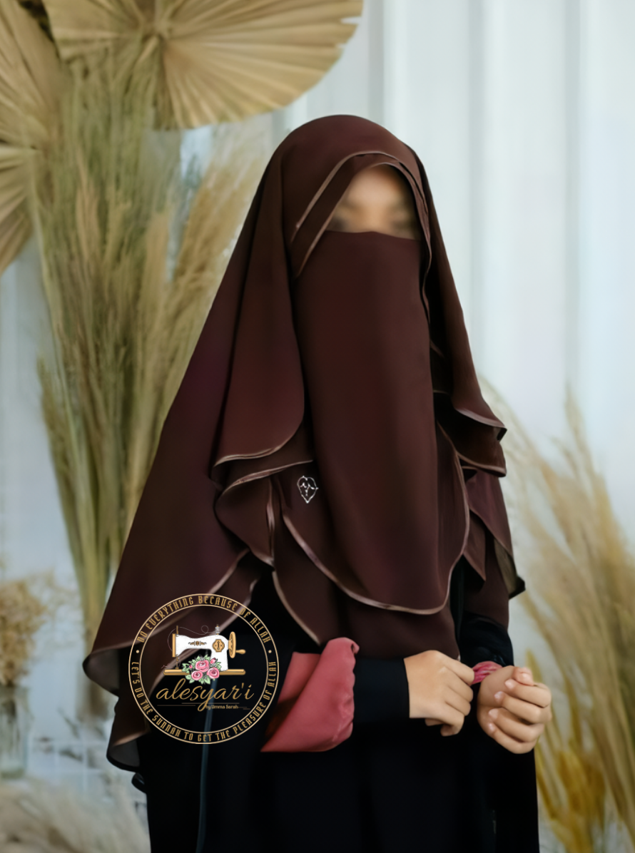 2 pcs Niqab Sahara 2 Layer Chiffon Silk / Aritachi Chiffon No.1 / Sakura Chiffon Exclusive Edition