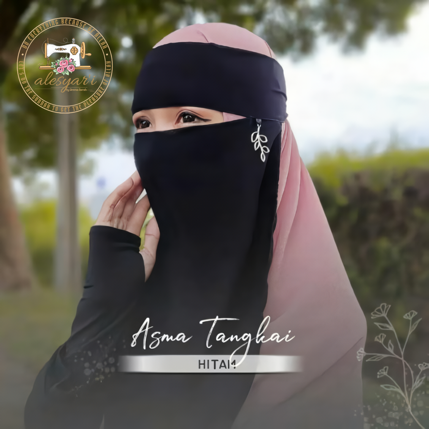 Alesyari Shop I 10 pcs Niqab Veil Charm / Simple & Beautiful Niqab for Women / 5 pcs Free 1 pcs Tasbih Digital /Chat Me for the Charms Selection / Wholesale