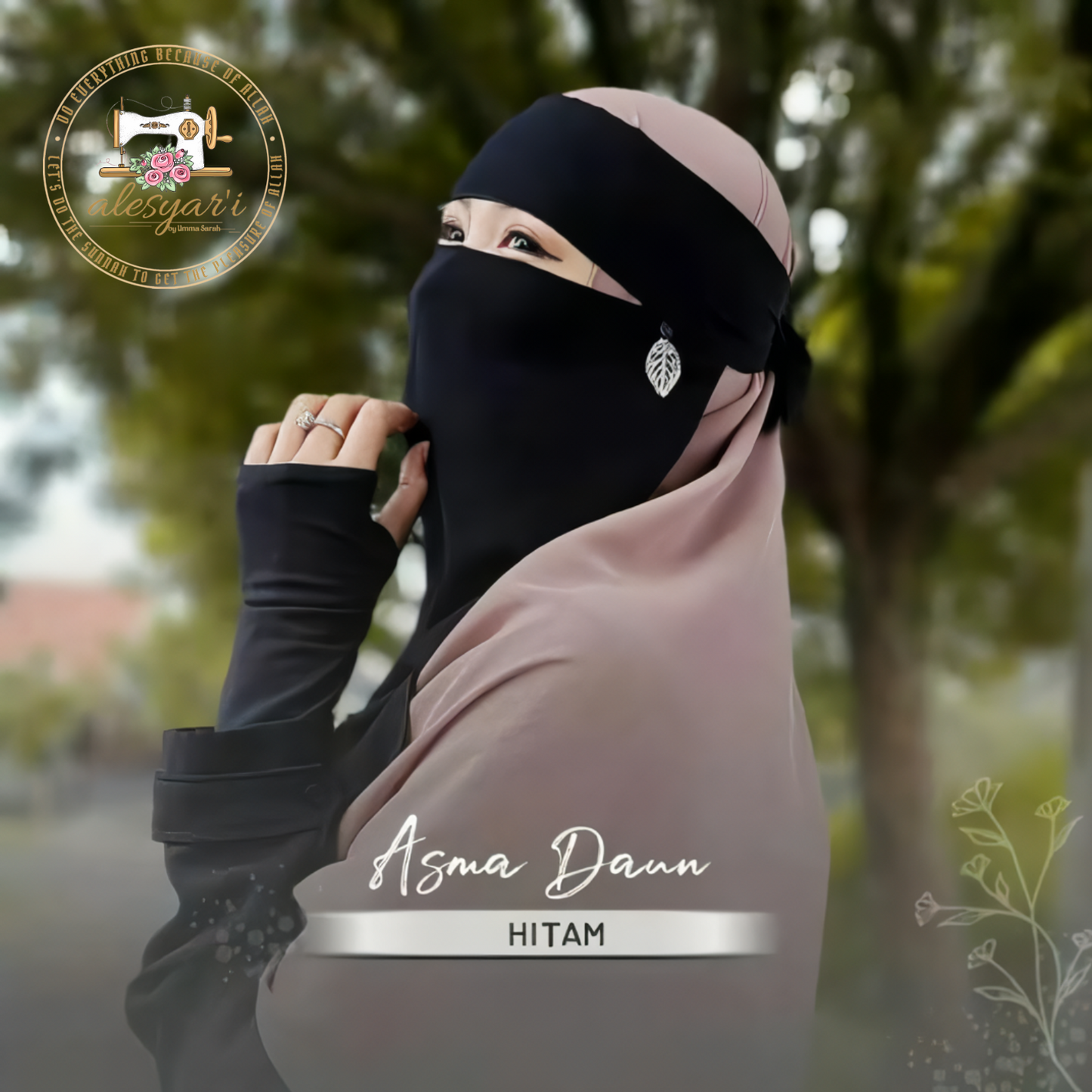 Alesyari Shop I 10 pcs Niqab Veil Charm / Simple & Beautiful Niqab for Women / 5 pcs Free 1 pcs Tasbih Digital /Chat Me for the Charms Selection / Wholesale