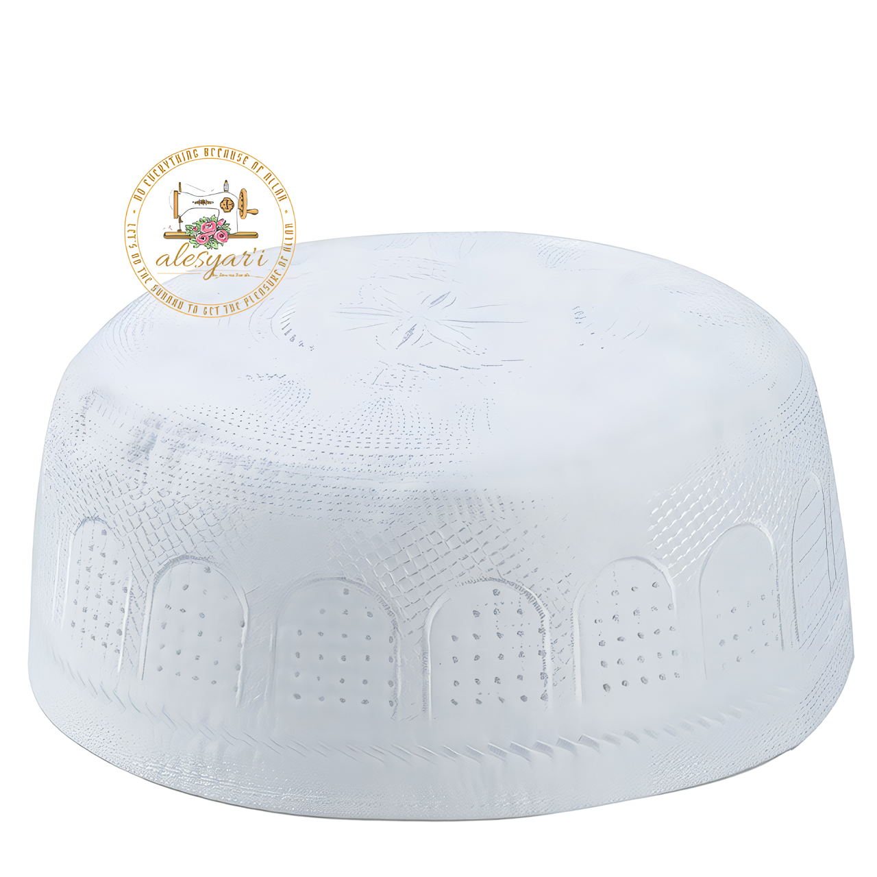 Alesyari Shop I Artfully Stitched: Islamic Men's Prayer Cap - Enhance Your Muslim Worship Experience