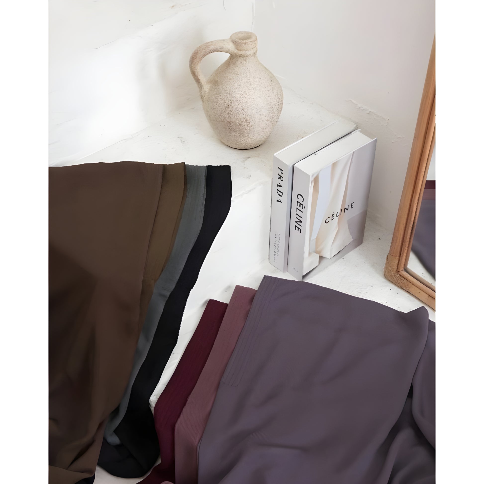 7 color choices of Basic Non Pad Khimar Style.