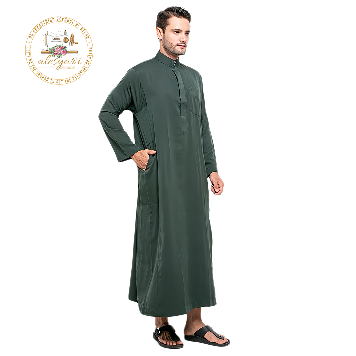 Alesyari Shop I Royal Elegance 2024 Long-sleeve Muslim Mens Jubba Collection