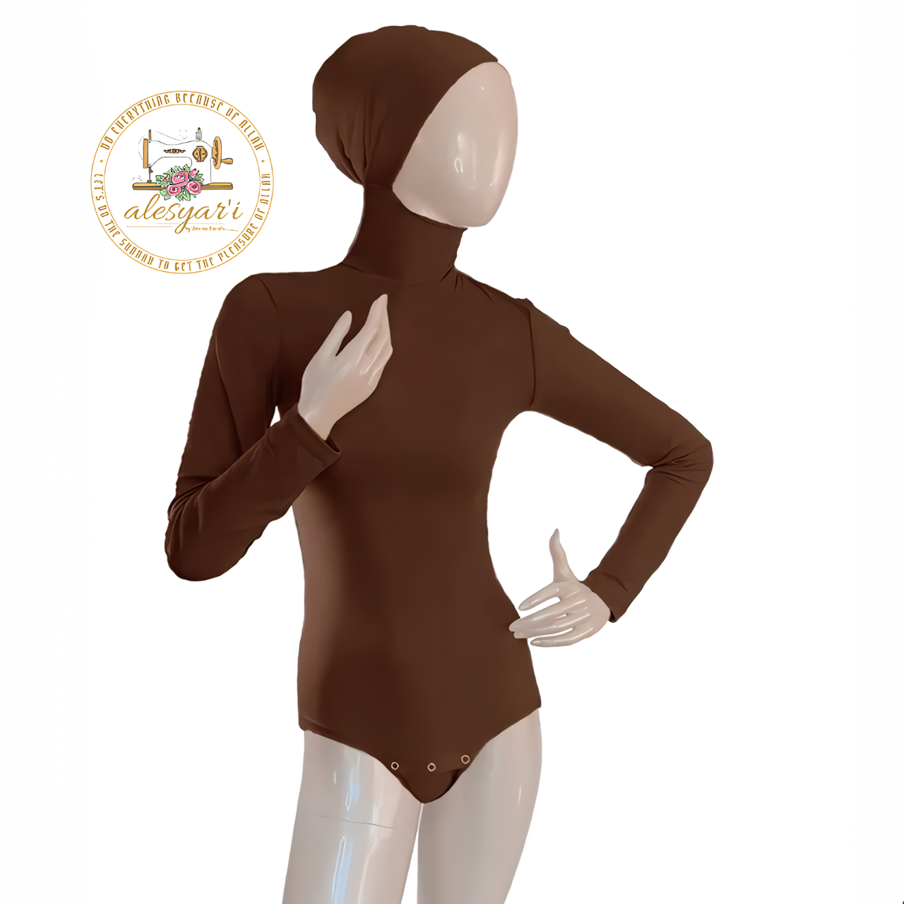 Alesyari Shop I Elevate Your Style with Islamic Modest Tops Fashion Bodysuits, Hooded Tops, Jumpsuits, and Long Sleeve Inner Hijabs for Females