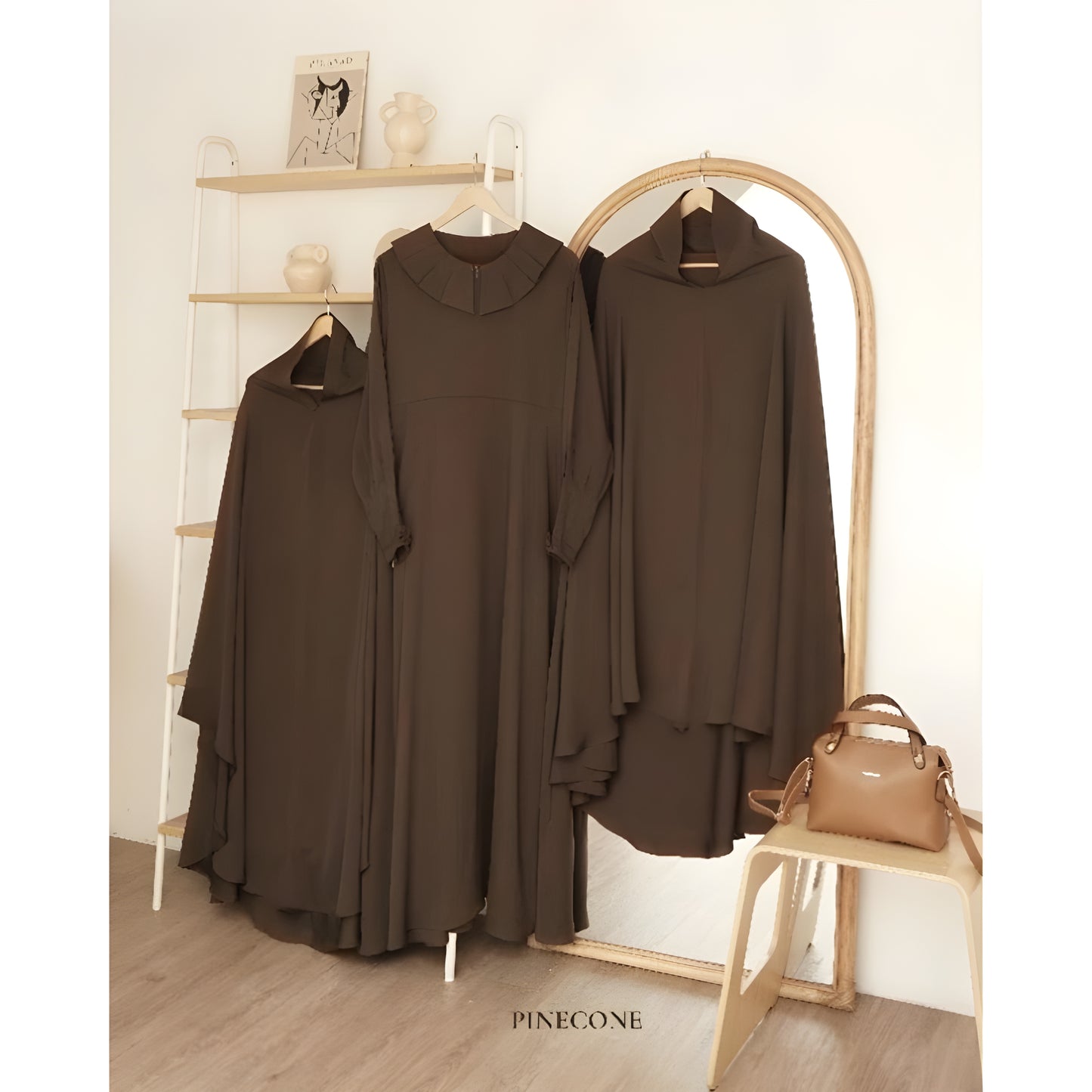 Abaya Qasidan Series in Pinecone color.