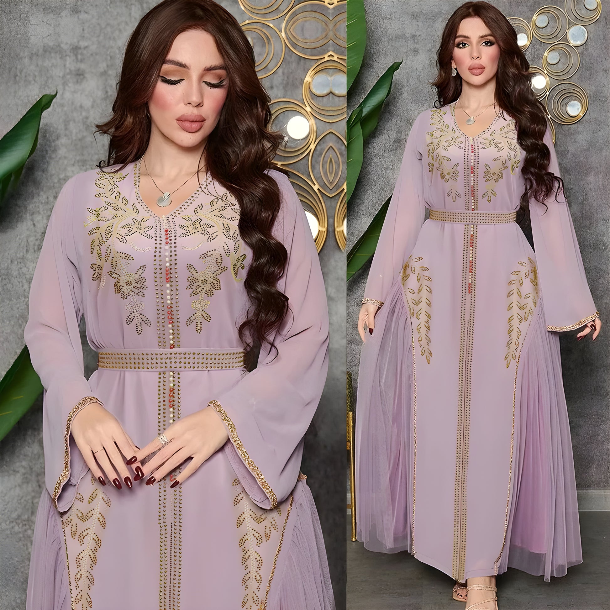 Alesyari Shop I Luxury Abaya Diamonds Muslim Elegant Women Dresses Caftan Moroccan Dubai Kaftan Gown Evening Party Eid Mubarak Jalabiya Vestidos