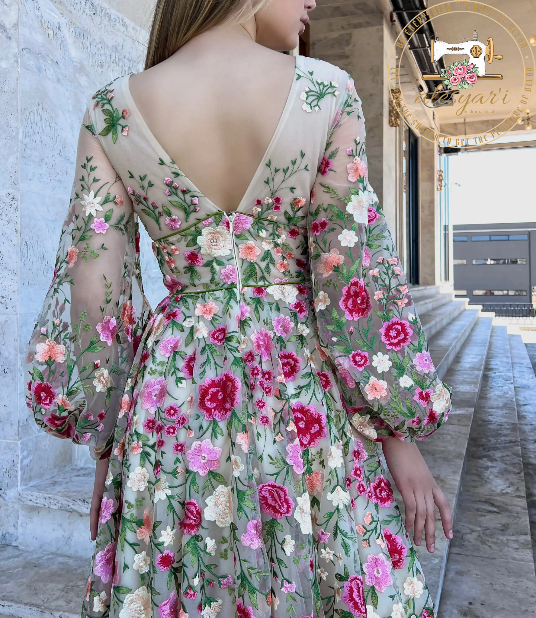 Alesyari Shop I 2024 Prom Dresses: Floral Reverie Ball Gowns, Sweet 3D Floral Prom Gowns, and A-line Party Dresses with Flared Sleeves