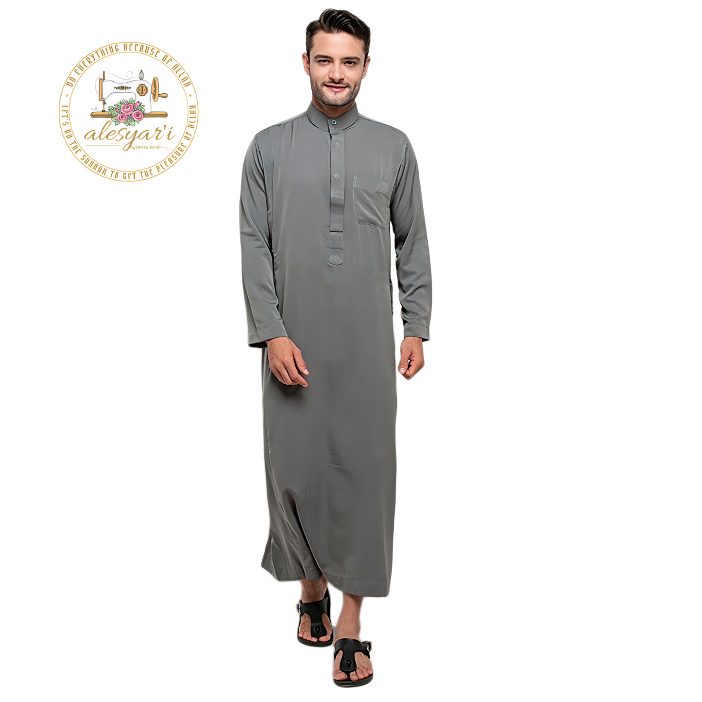 Alesyari Shop I Royal Elegance 2024 Long-sleeve Muslim Mens Jubba Collection