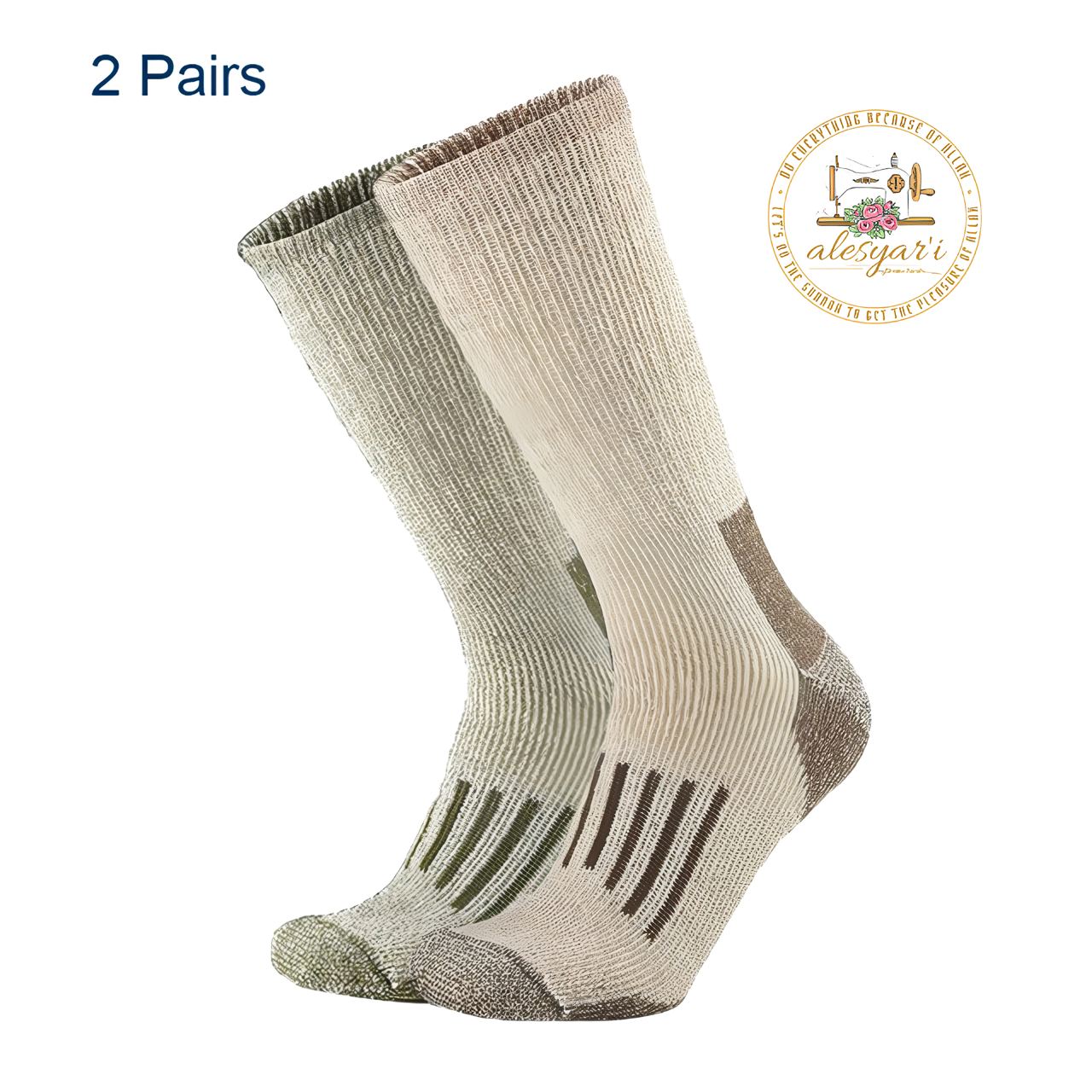 Alesyari Shop IPremium Merino Wool Hiking Socks: Cozy Warmth, Thick Cushioning, and Moisture-Wicking Performance for Men and Women in Euro Sizes