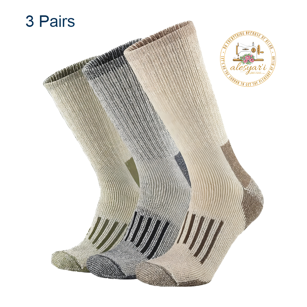 Alesyari Shop IPremium Merino Wool Hiking Socks: Cozy Warmth, Thick Cushioning, and Moisture-Wicking Performance for Men and Women in Euro Sizes