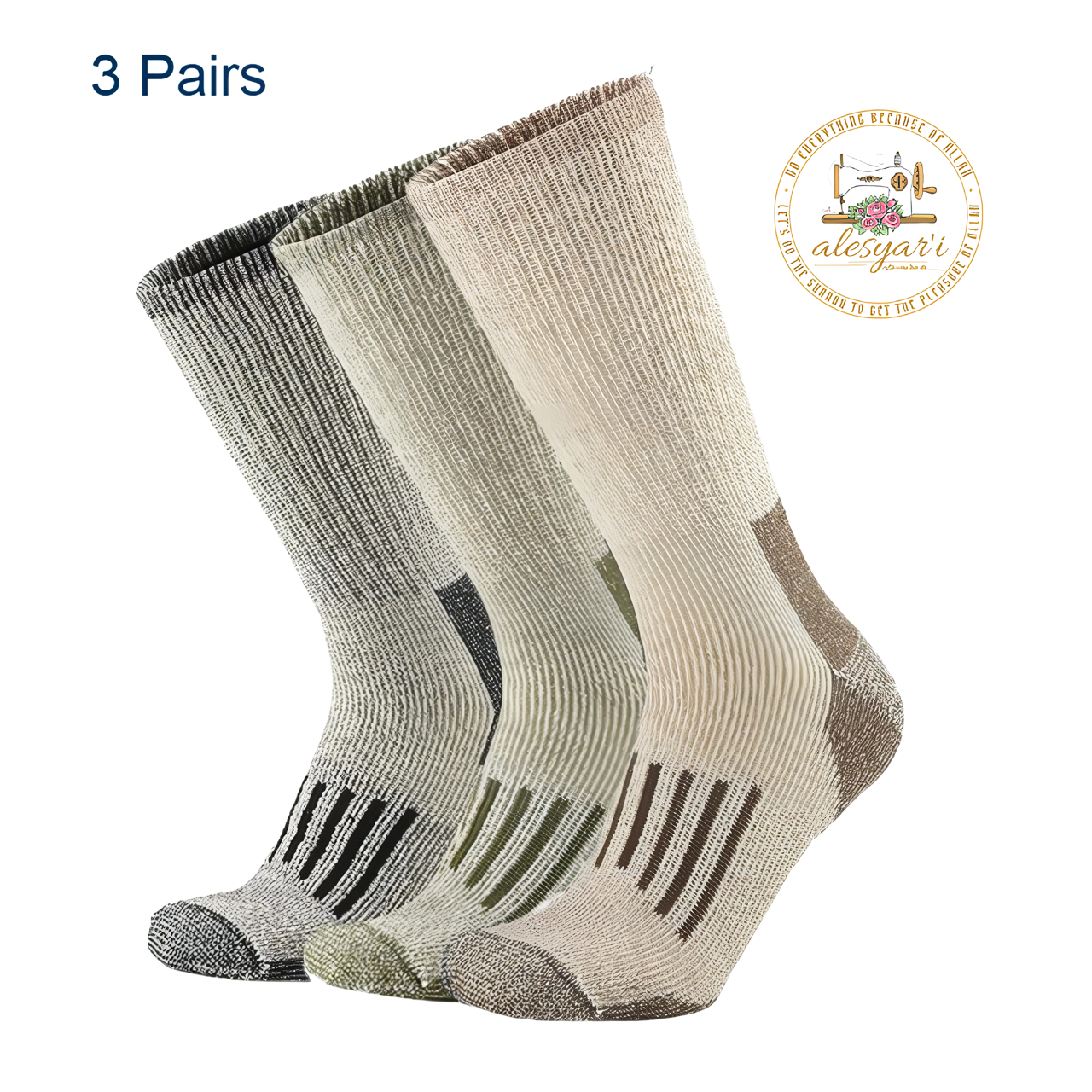 Alesyari Shop IPremium Merino Wool Hiking Socks: Cozy Warmth, Thick Cushioning, and Moisture-Wicking Performance for Men and Women in Euro Sizes