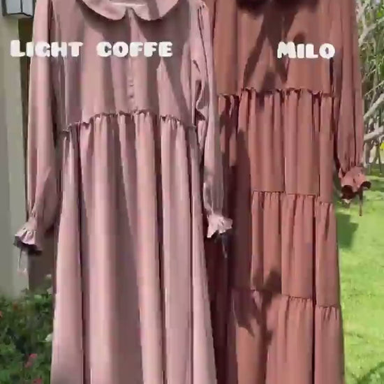 Alesyari Shop I Milo Amira Abaya with Soft Pad Khimar - Elegant for Ramadan and Hijab