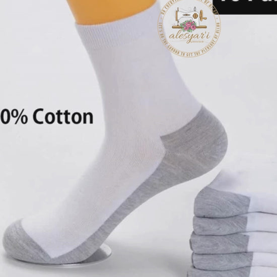 Alesyari Shop I 10 Pairs of Autumn-Winter Thicken Mid-Length Cotton Socks for Men – Deodorant, Sweat-Absorbing, and Casual Sport Comfort