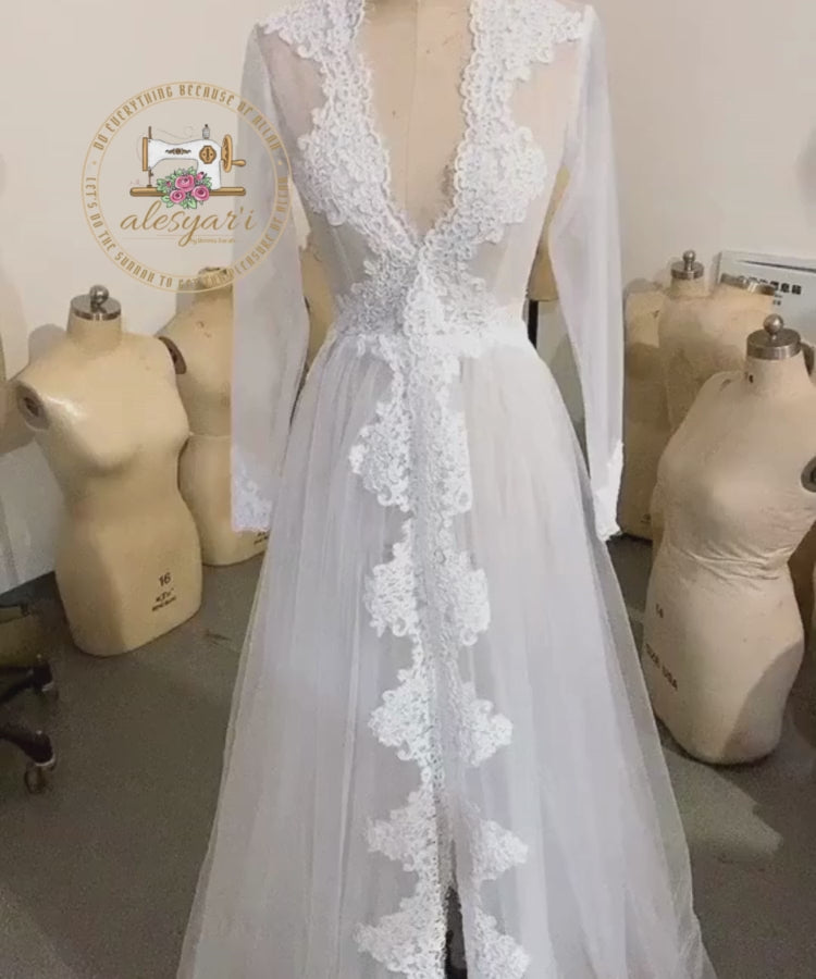 Alesyari Shop I Custom-Made Lace Hem Bridal Bolero : Tulle Sheer Elegance for Your Wedding Party Cape Dress