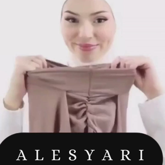 Alesyari Shop I Chiffon Hijab Scarf Sets with Stylish Cross Jersey Caps for Instant Chic Hijab Styles