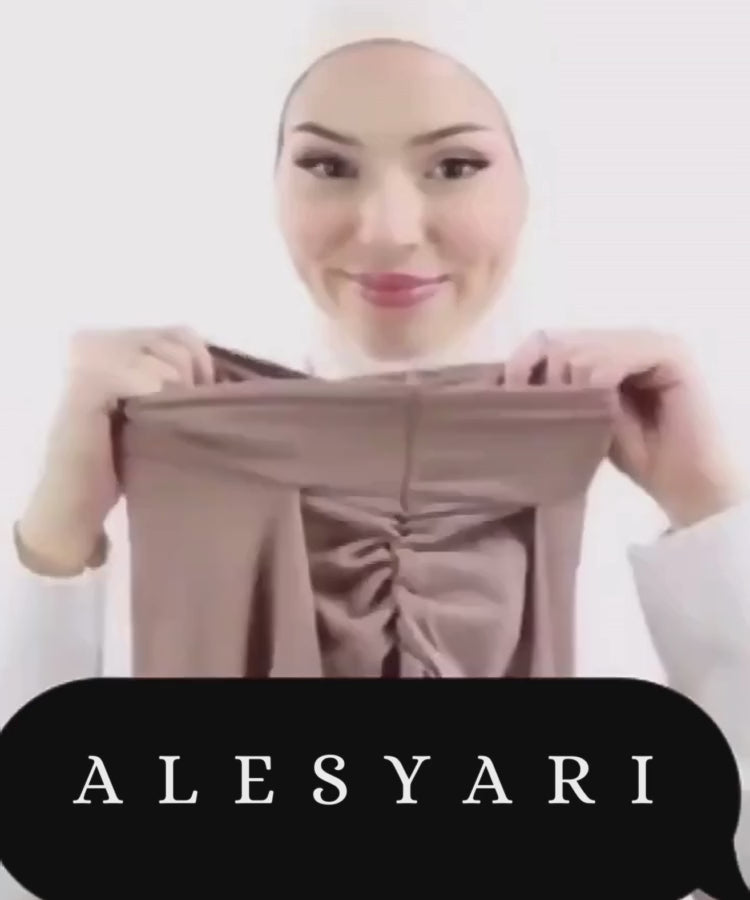 Alesyari Shop I Chiffon Hijab Scarf Sets with Stylish Cross Jersey Caps for Instant Chic Hijab Styles