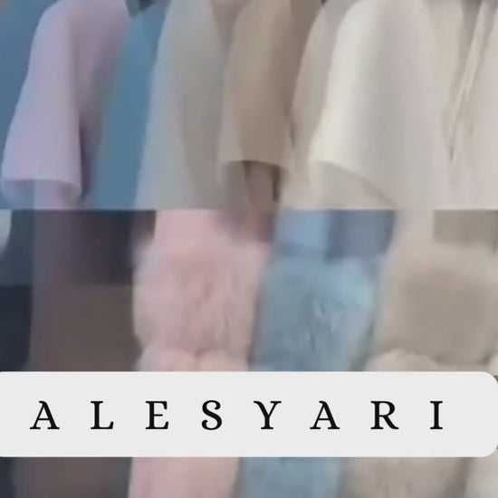 Alesyari Shop I Luxurious Women's Real Wool Cashmere Fur Vest with Stunning Long Fox Fur Overcoats