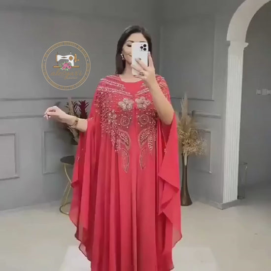 Alesyari Shop I Luxurious Dubai Women's Abayas: Sifon Boubou Muslim Fashion Kaftan Marocain Dresses for Special Occasions and Weddings