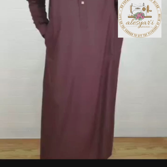 Alesyari Shop I Latest Imam Ahmad Style Robe with Long Sleeves and Cuffs Added Elegance