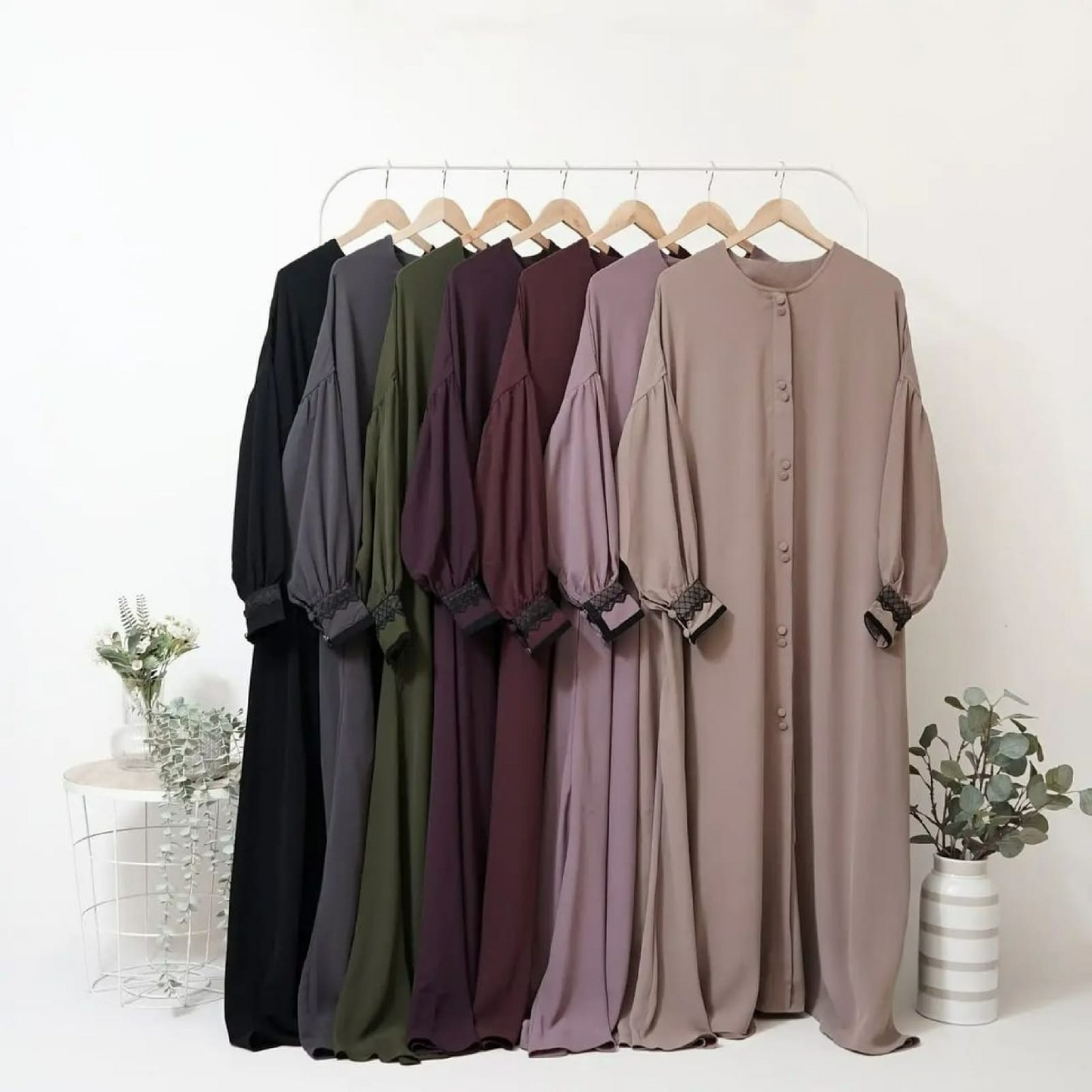 Abaya Marzi Transformer or Basic Non-Pad Khimar with Organdi Lace Free Half Niqab or Niqab Bandana