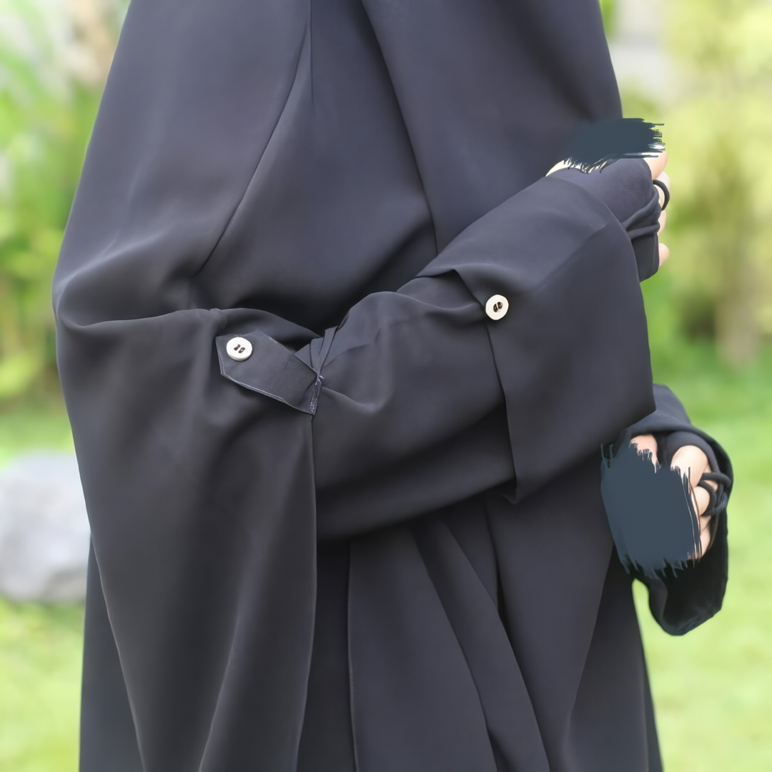 Alesyari Shop I Black Abaya for Ramadan and Eid Fitr: "Daysea" Series with Modest Design