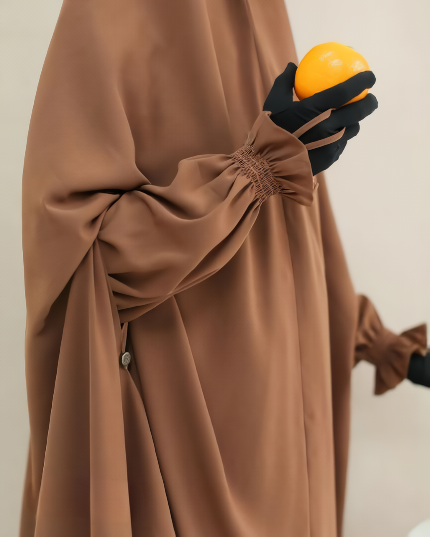 Alesyari Shop I Milo Amira Abaya with Soft Pad Khimar - Elegant for Ramadan and Hijab