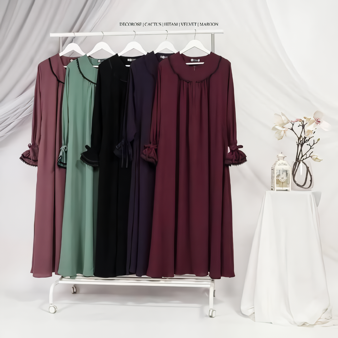 Alesyari Shop I Deco Rose Abayas, Elegant Eid Collection Modesty-Transforming Khimars, and Handsplit Niqab Veils Eid al Fitr Series