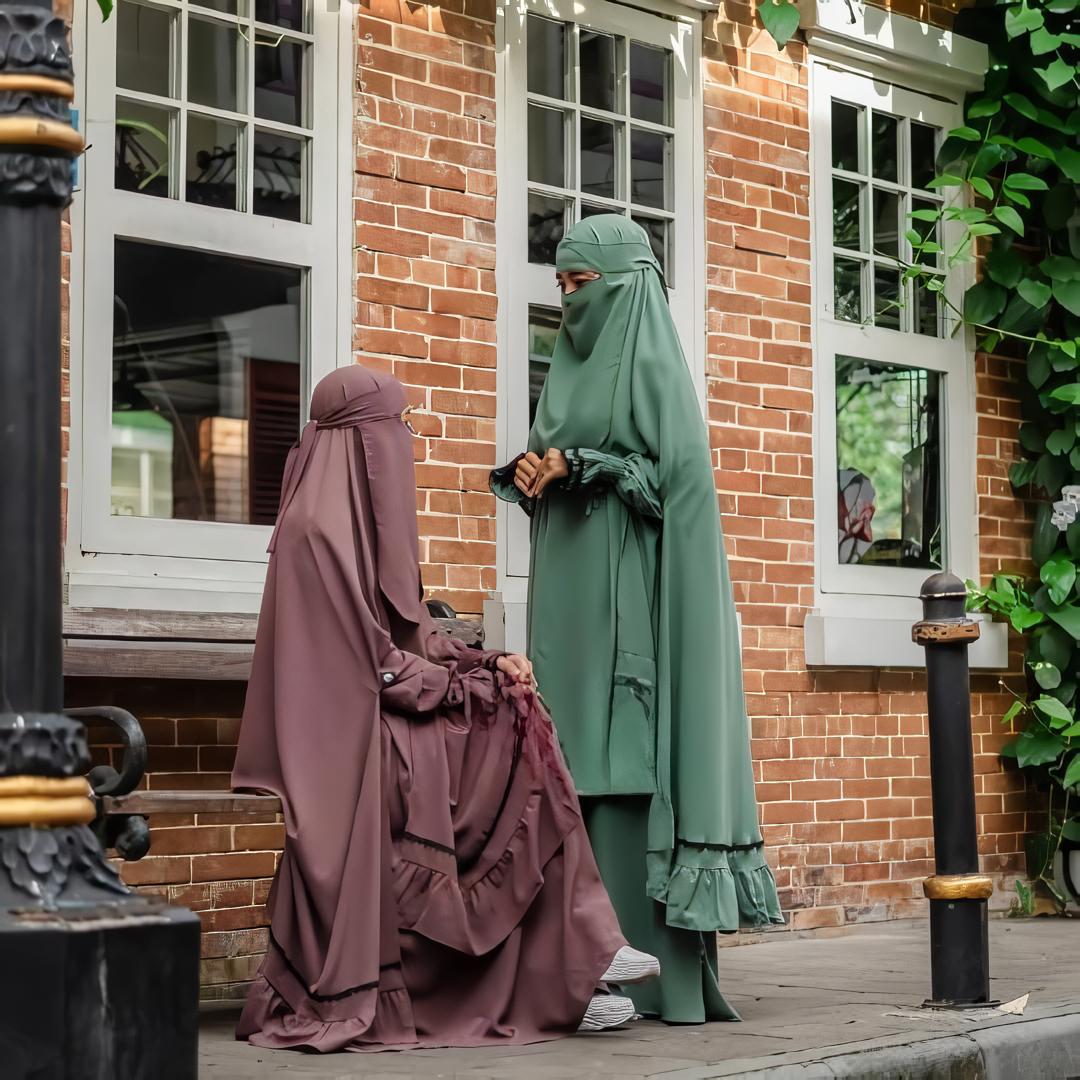 Alesyari Shop I Cactus Abayas, Elegant Eid Collection Modesty-Transforming Khimars, and Handsplit Niqab Veils Eid al Fitr Series