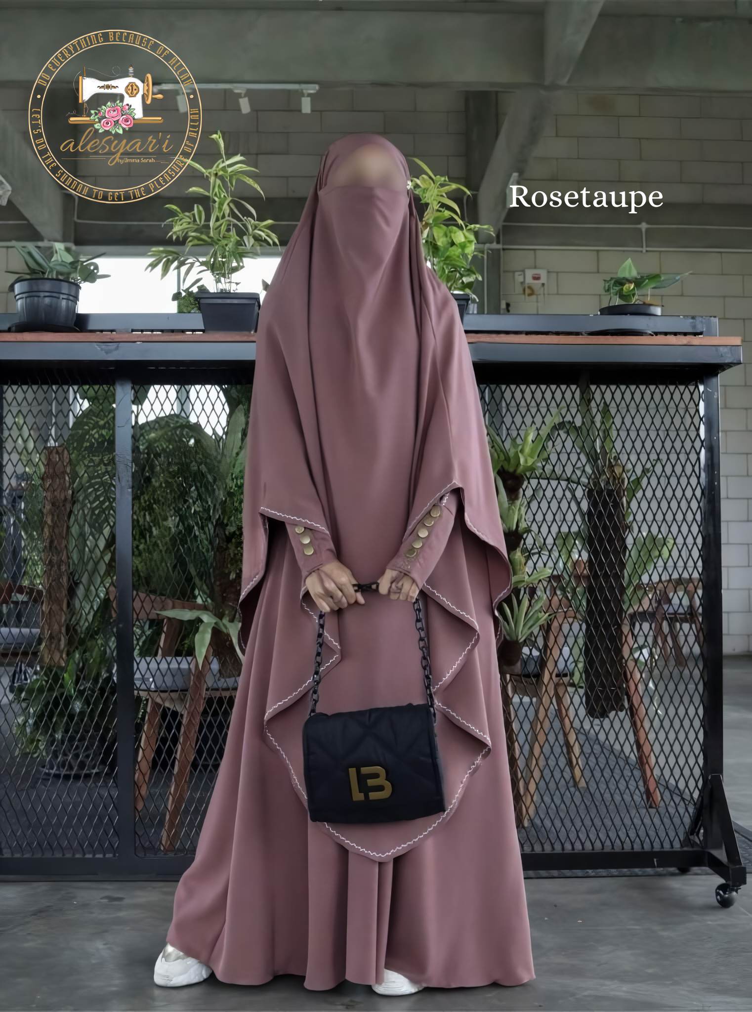 Alesyari Shop I Luxurious Set Abaya + Khimar Set Elegance, Comfort, and Style for Festivities