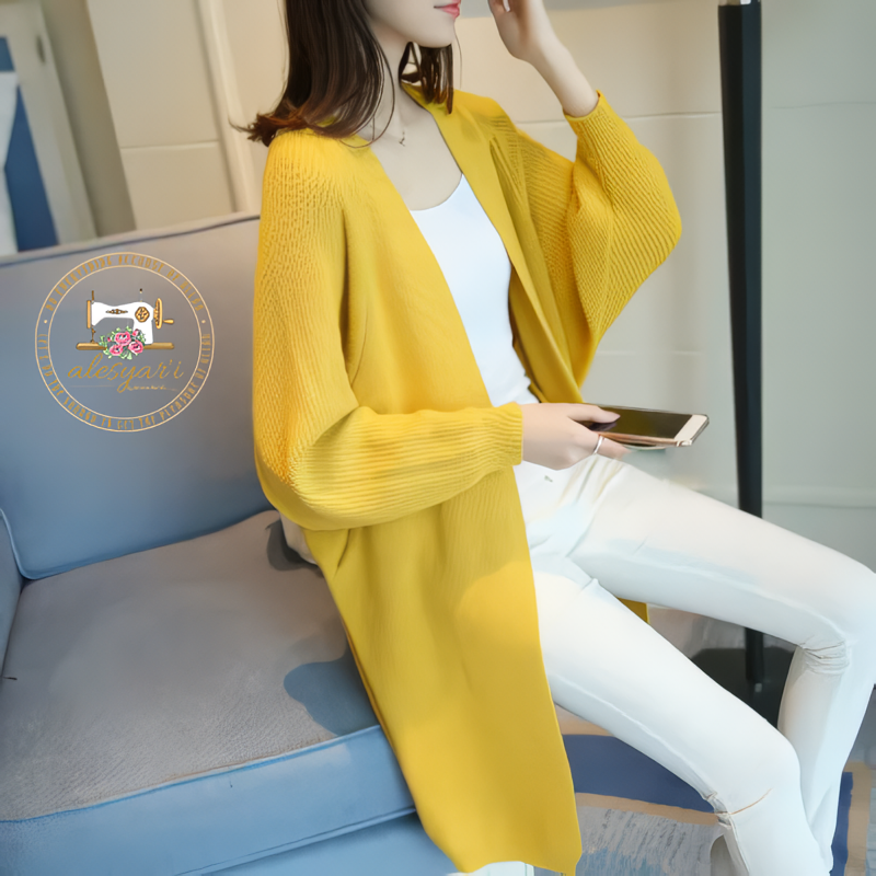 Alesyari Shop I Batwing Knit Discover the Latest in Women's Long Cardigans, Loose-Fit Sweaters, and Femme Jackets